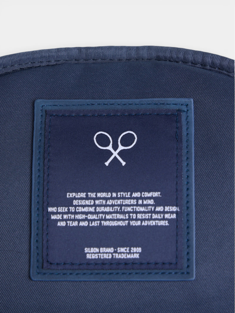 Mochila detalle piel azul marino