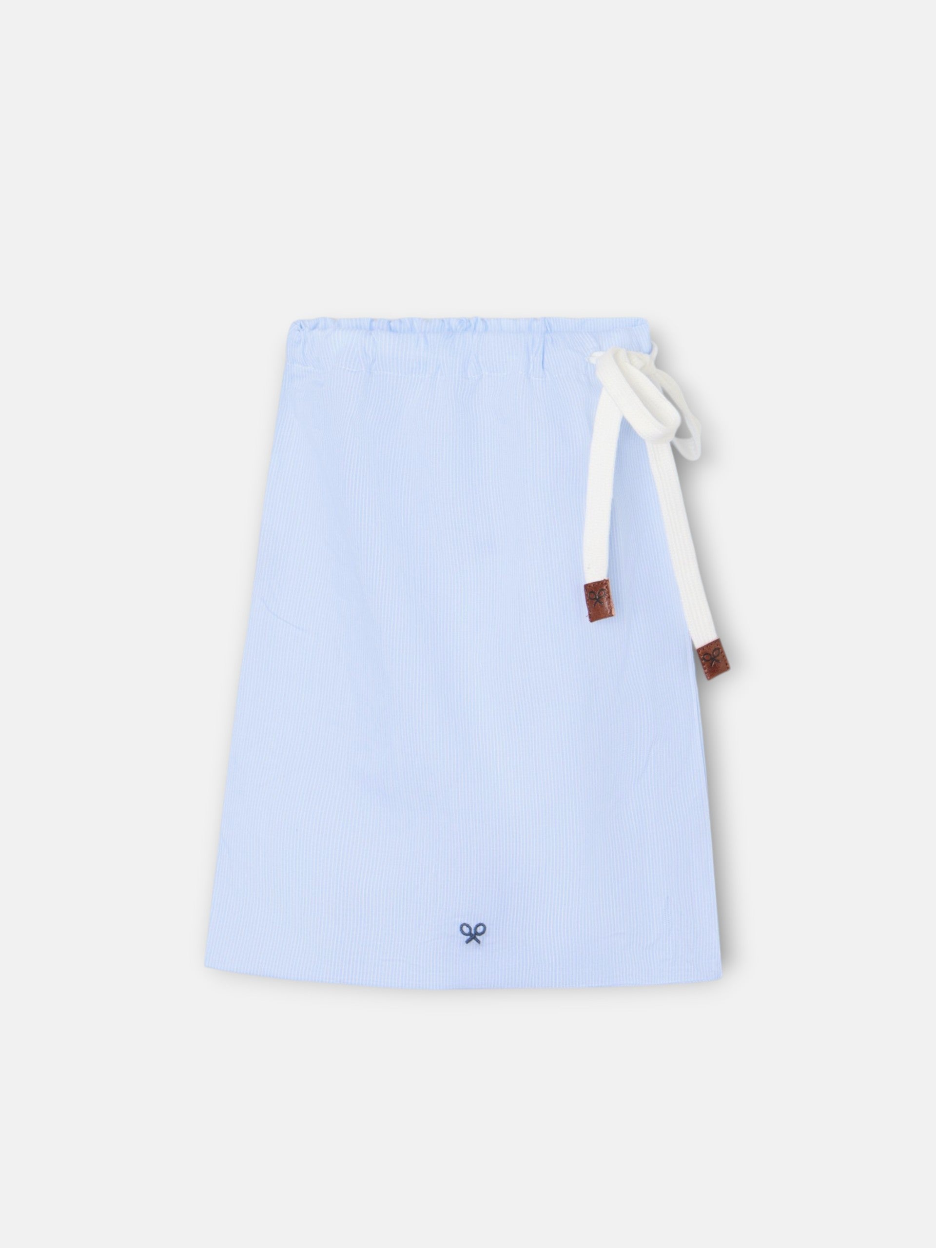 Pijama corto bolsillo rayas azul marino