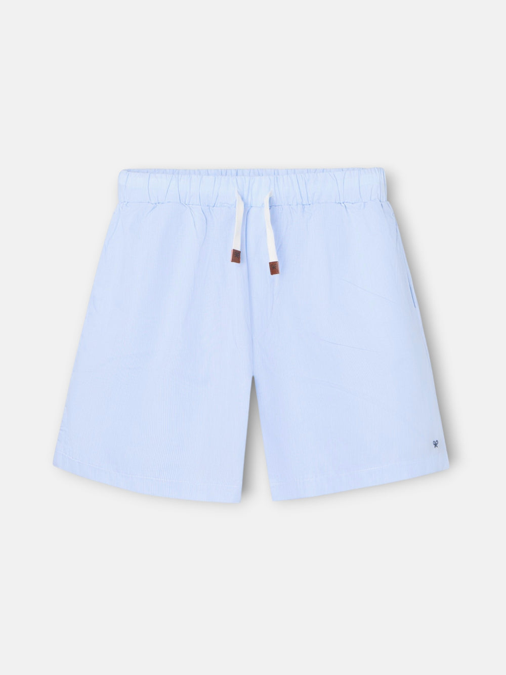 Pijama corto bolsillo rayas azul marino