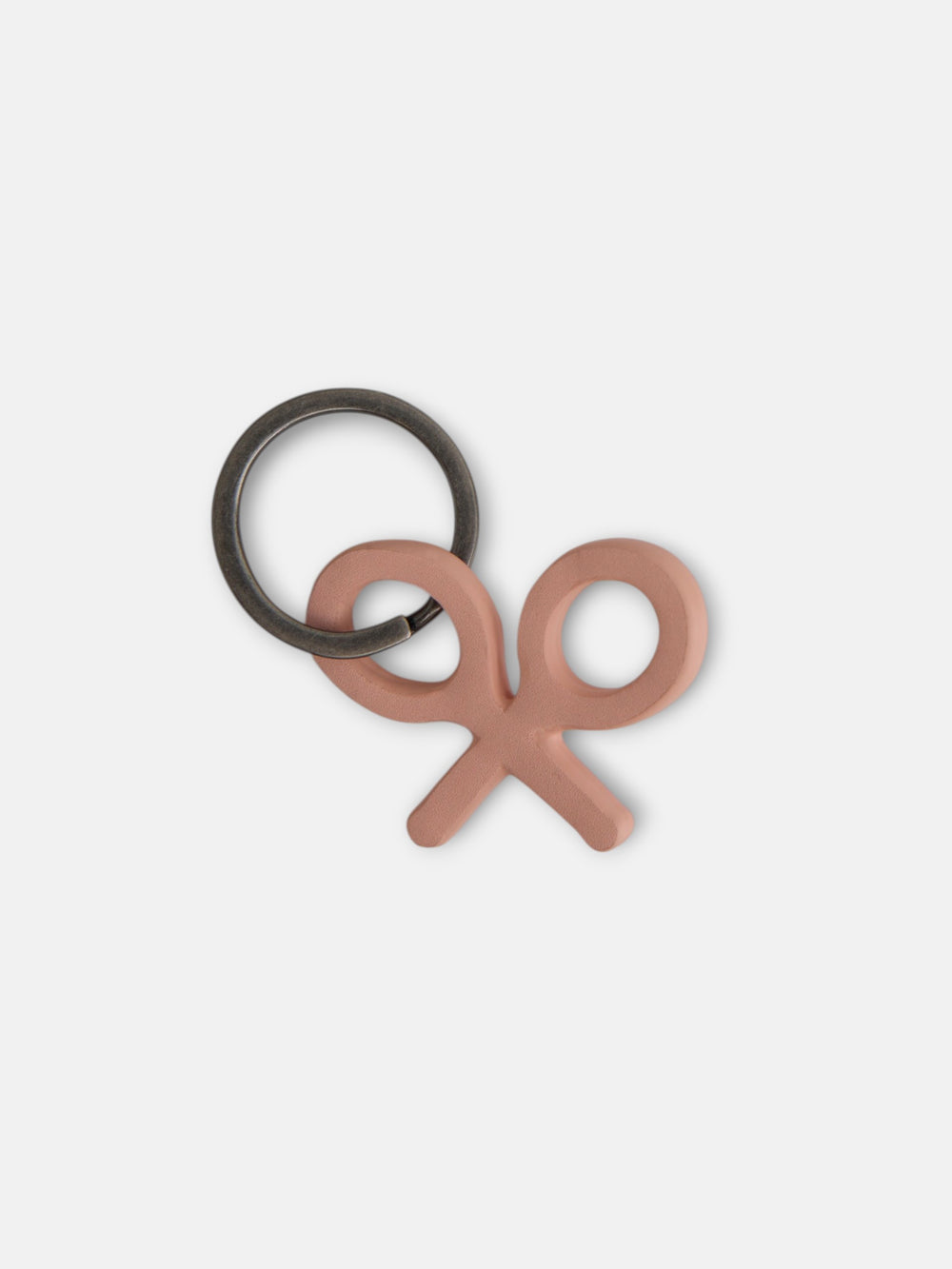 Llavero raqueta cuero coral