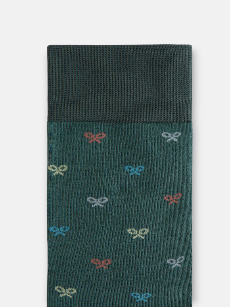 Chaussettes multiraquettes couleurs vertes