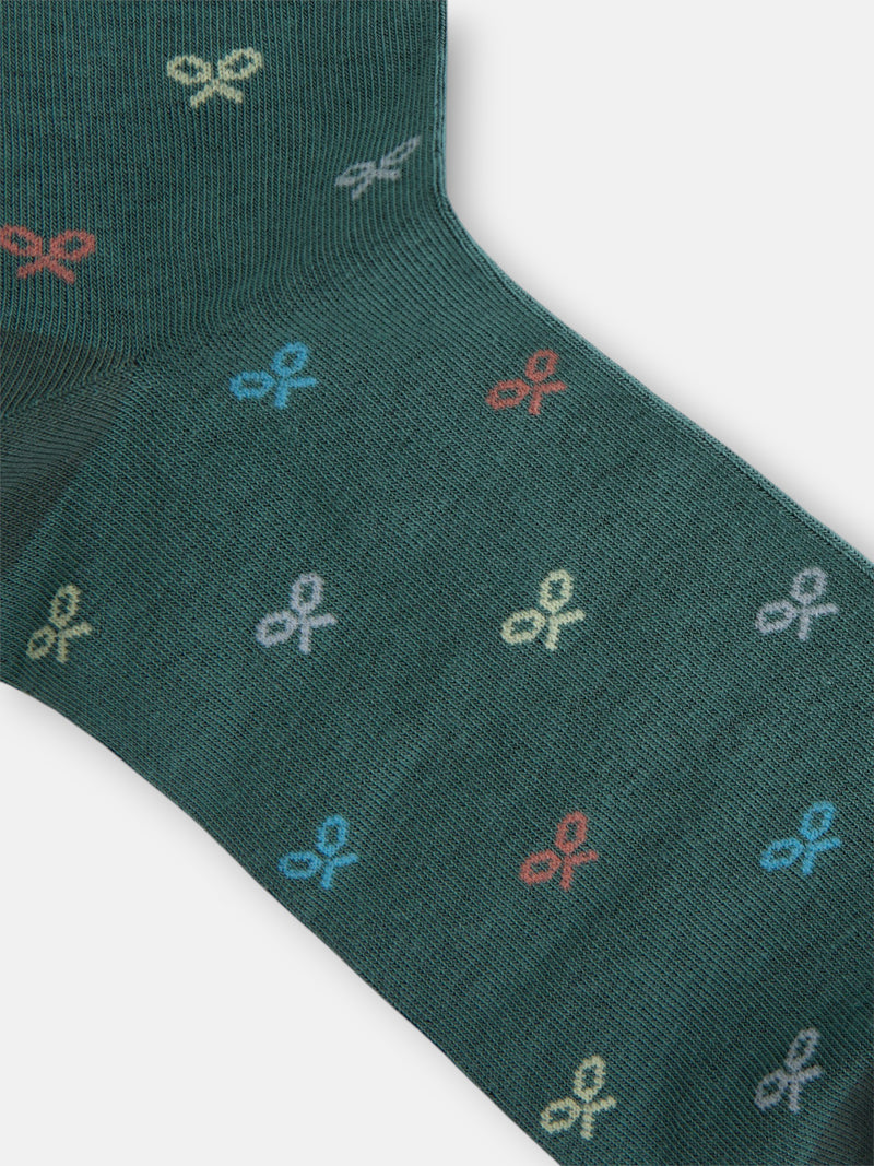 Chaussettes multiraquettes couleurs vertes