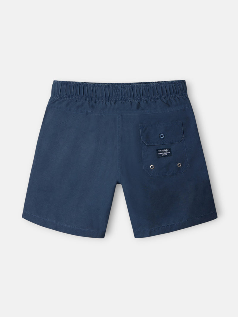 Maillot de bain uni bleu marine