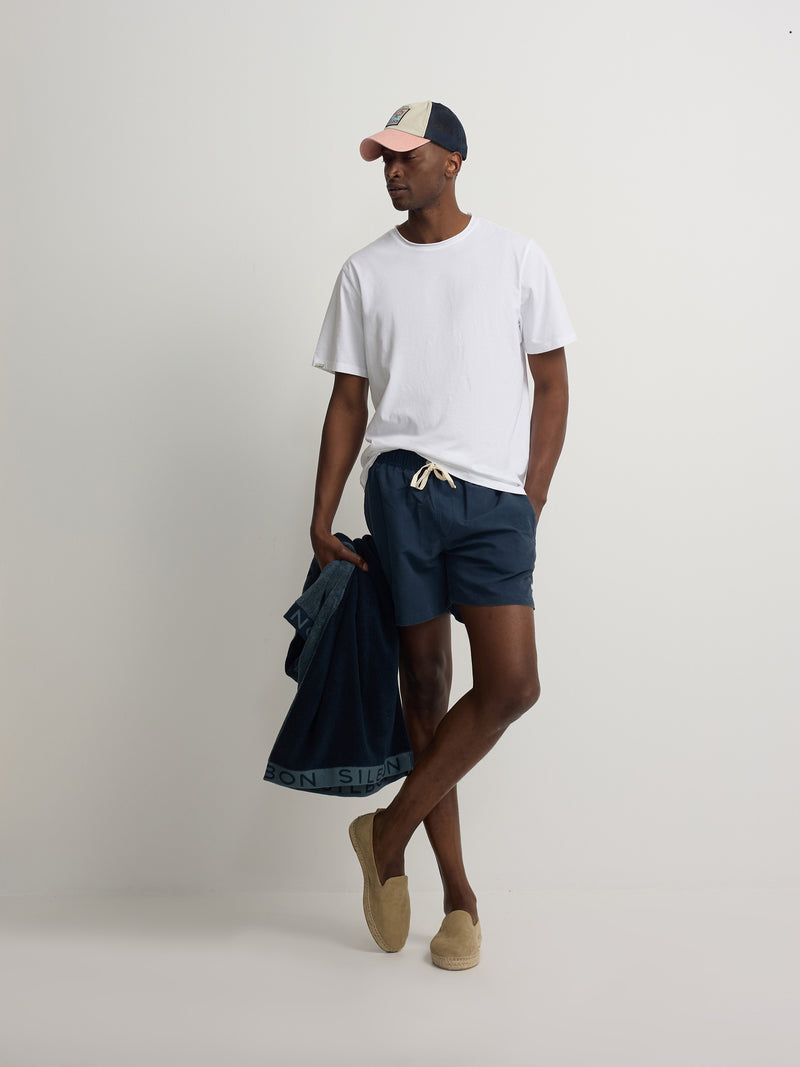 Maillot de bain uni bleu marine