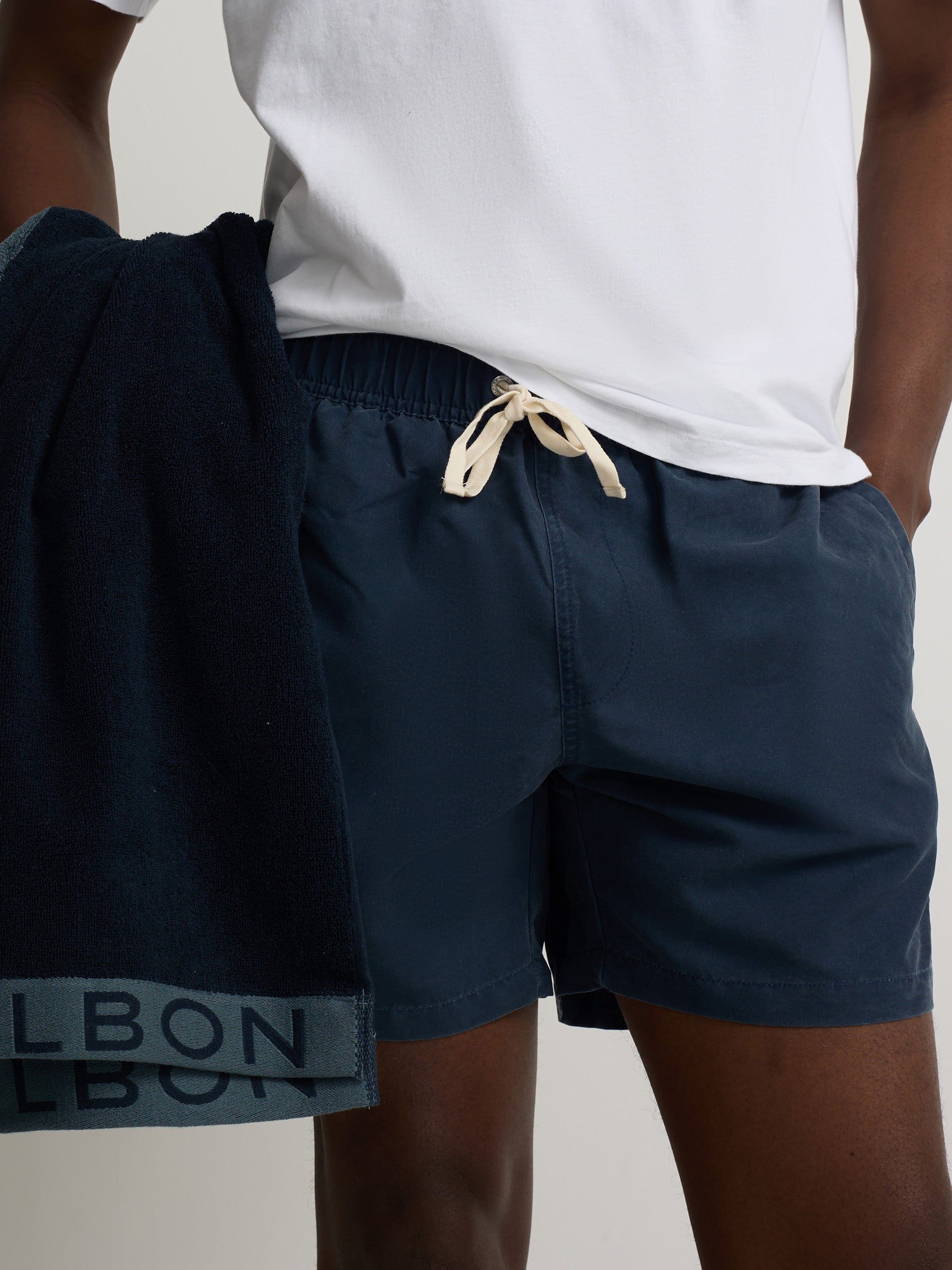 Bañador liso azul marino