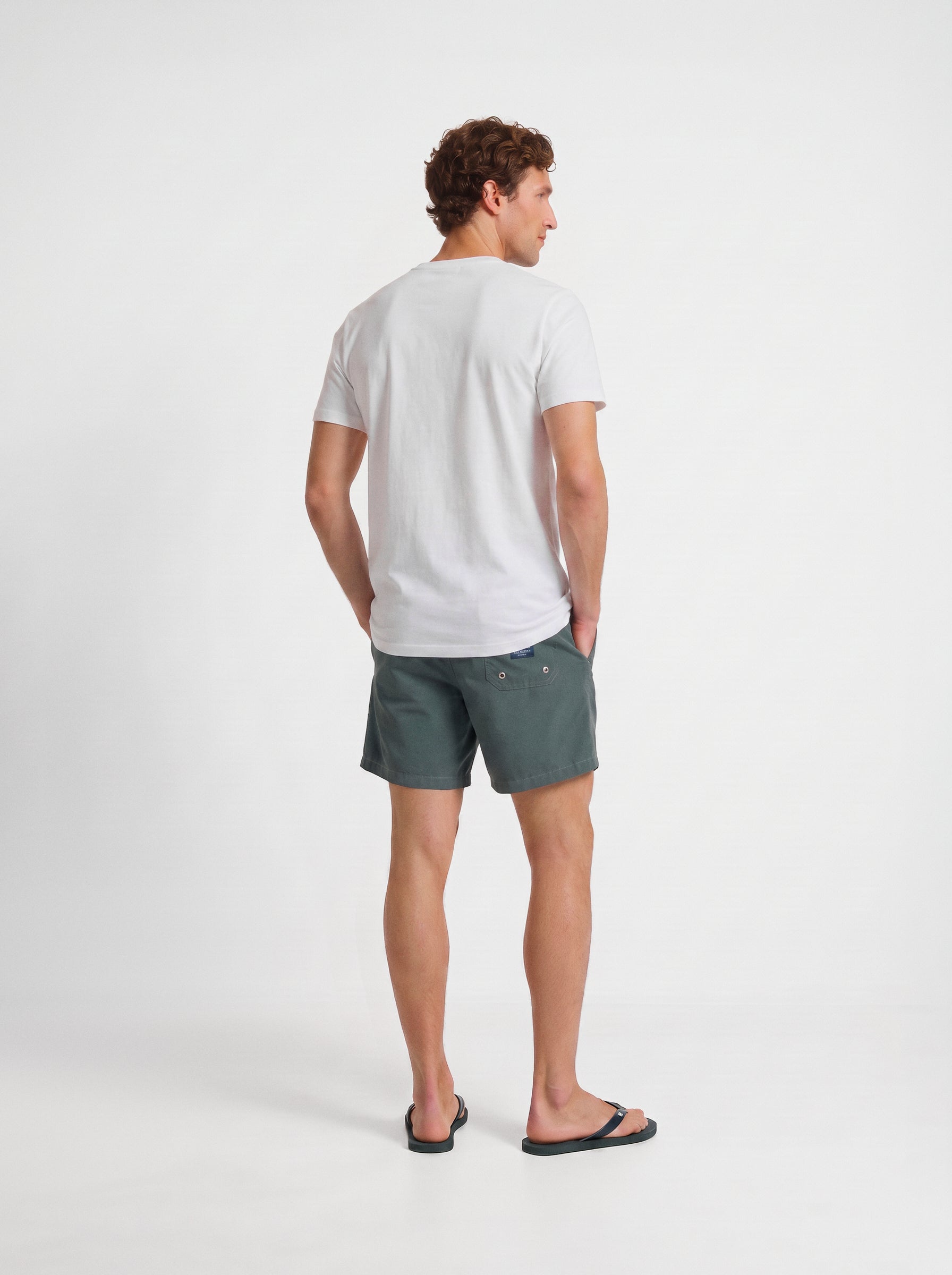 Dark green plain swimsuit