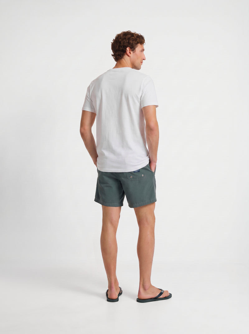 Dark green plain swimsuit