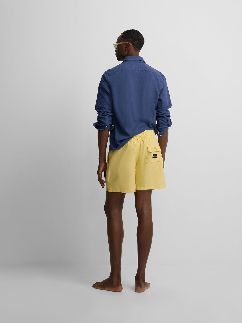 Bañador liso amarillo