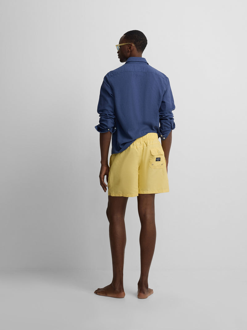 Bañador liso amarillo