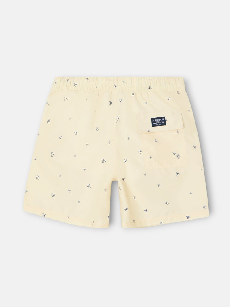 Fato de banho miniraquetas amarelo