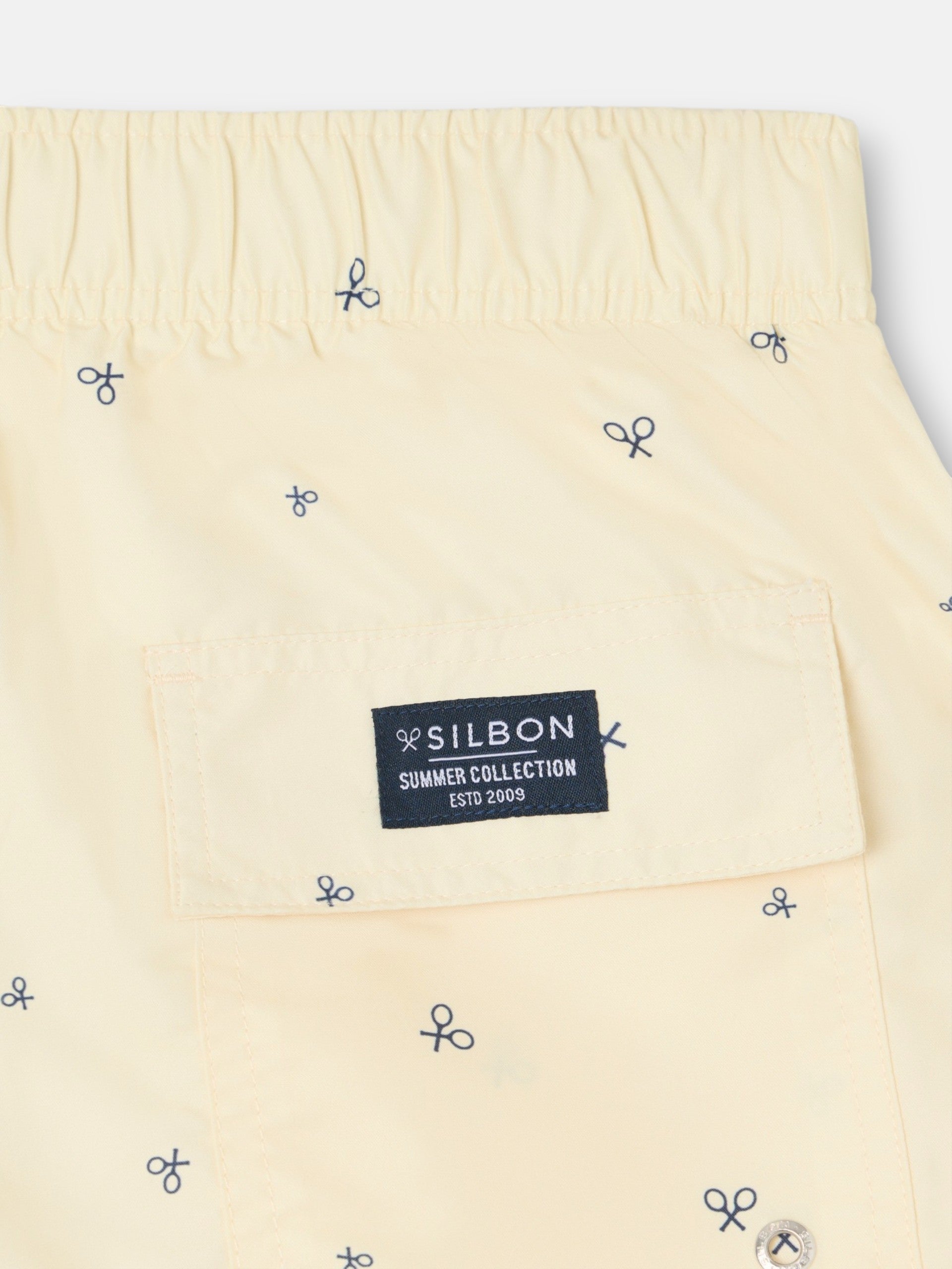 Bañador miniraquetas amarillo