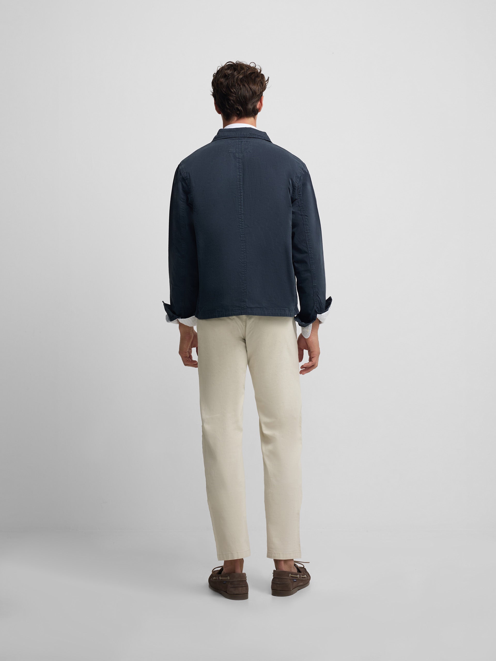 Navy blue Harrington collar jacket