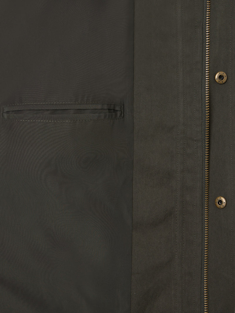 Green casual jacket with belt