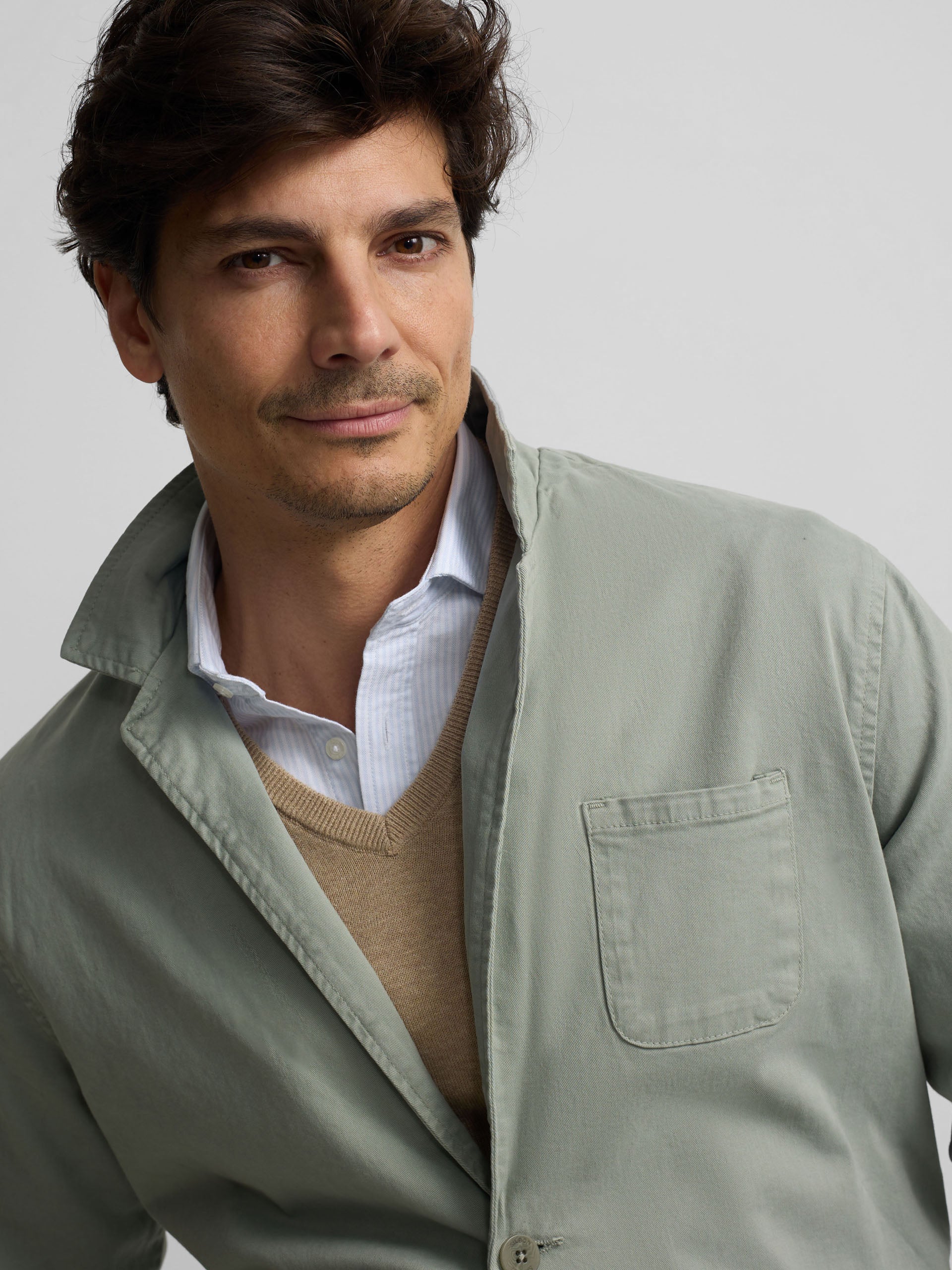 Semiblazer verde cinzento