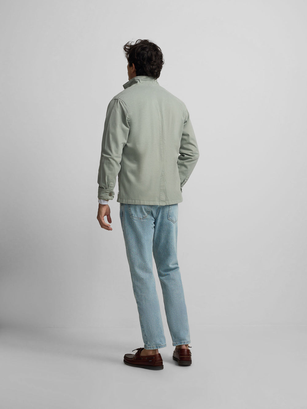 semi-blazer vert-gris