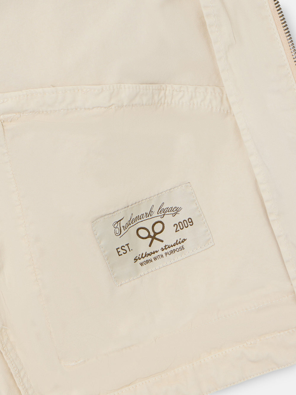 Veste à col Harrington couleur pierre