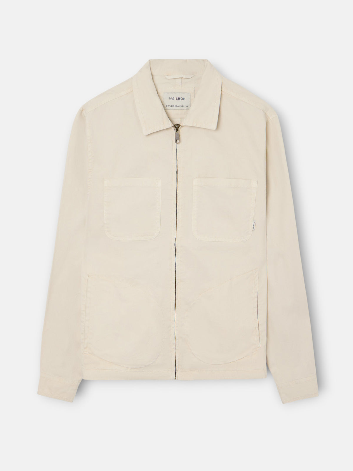 Casaco gola Harrington pedra