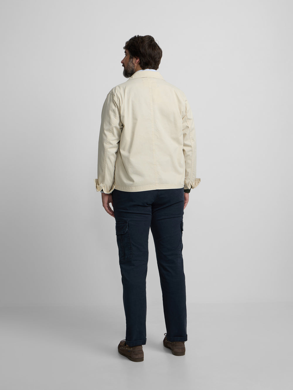 Chaqueta cuello Harrington piedra