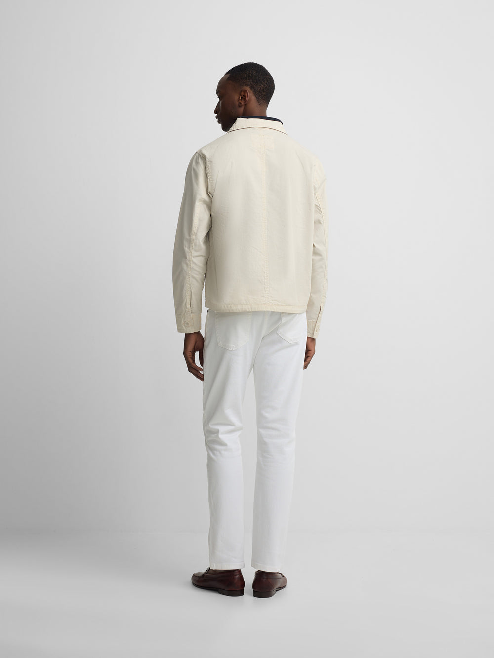 Chaqueta cuello Harrington piedra