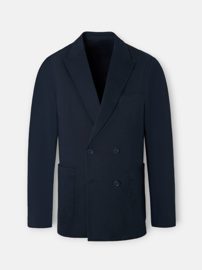 Americana cruzada casual azul marino