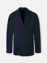 Americana cruzada casual azul marino
