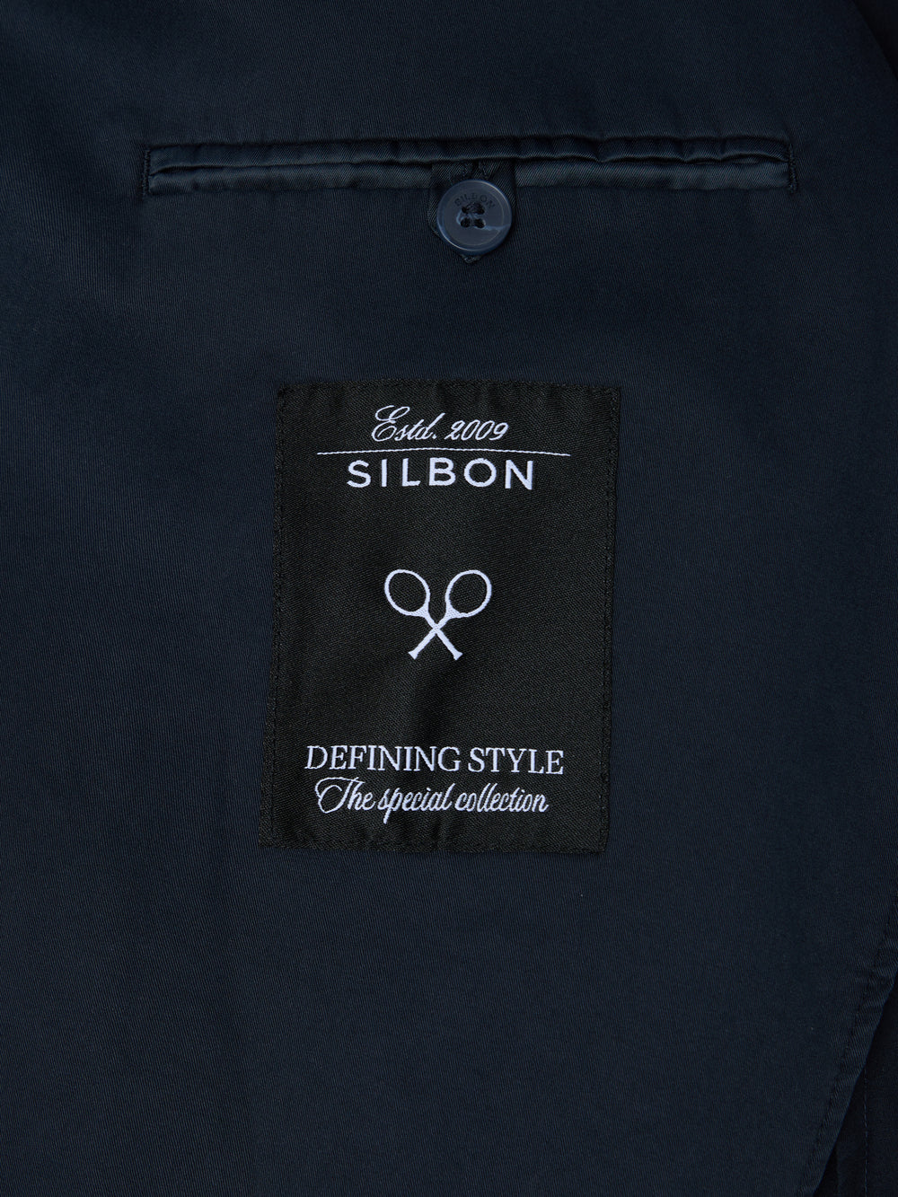 Americana cruzada casual azul marino