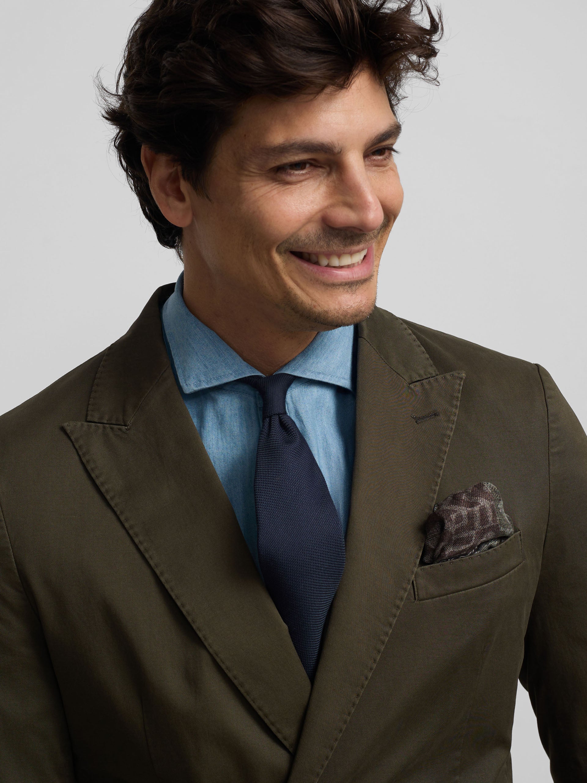 Americana cruzada casual verde