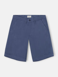 Plain indigo blue Bermuda shorts