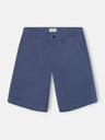 Plain indigo blue Bermuda shorts