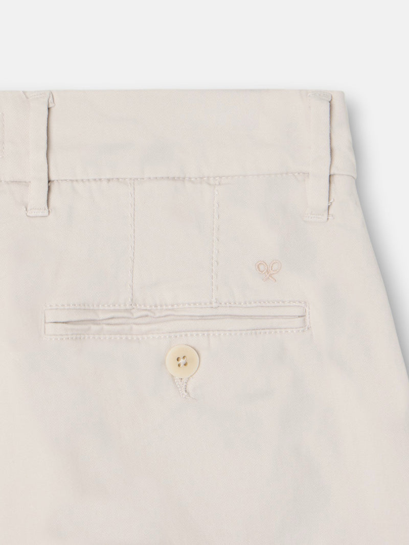 Plain beige Bermuda shorts