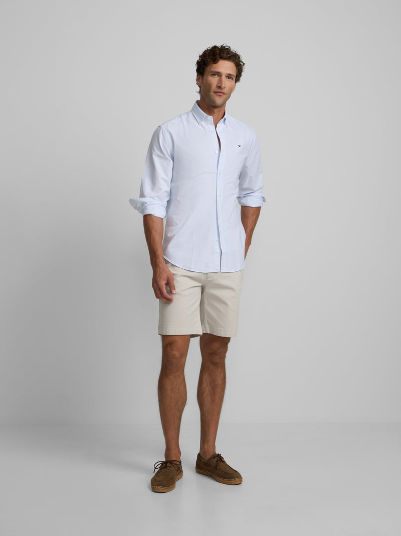 Plain beige Bermuda shorts