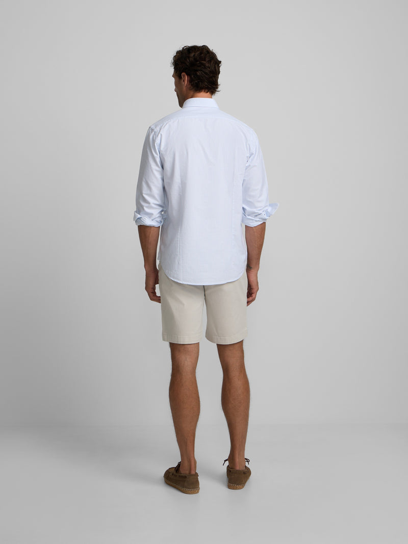 Plain beige Bermuda shorts