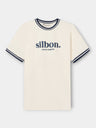 T-shirt good habits creme azul-marinho