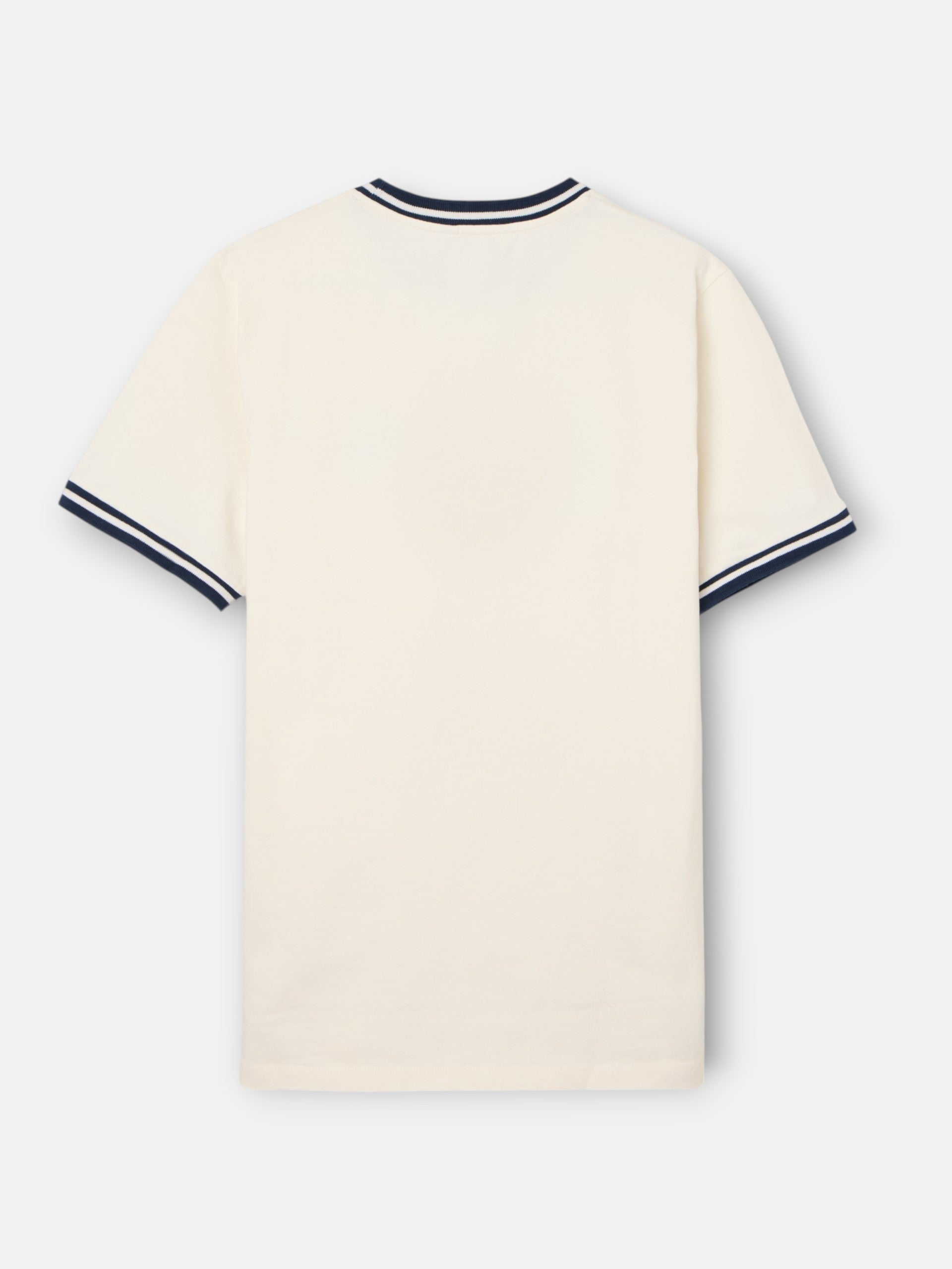 T-shirt bonnes habitudes crème bleu marine