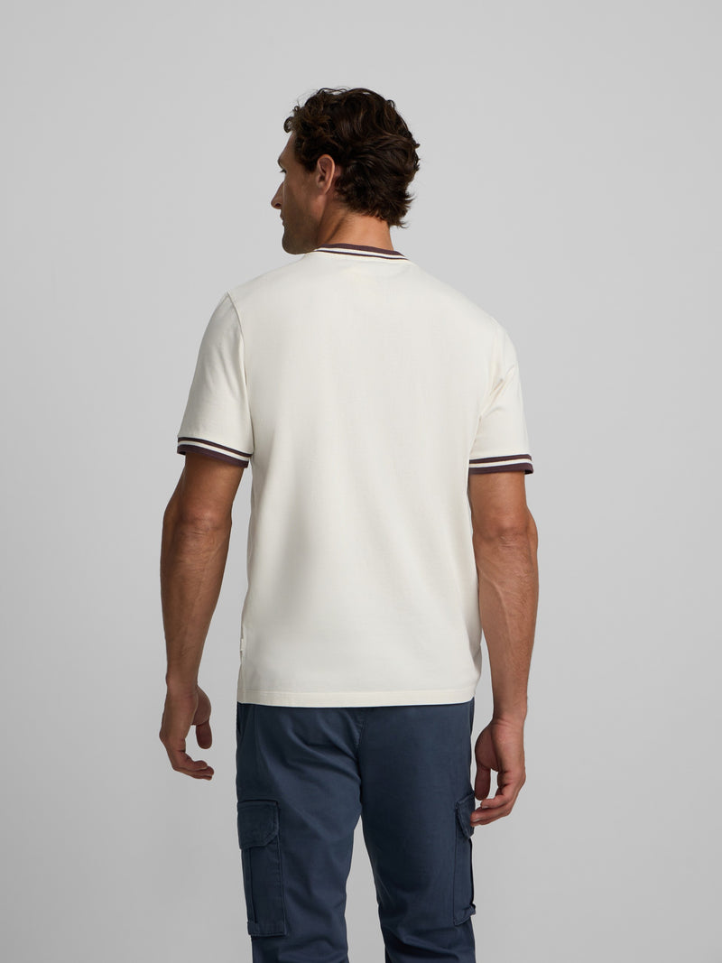 T-shirt bonnes habitudes crème bordeaux
