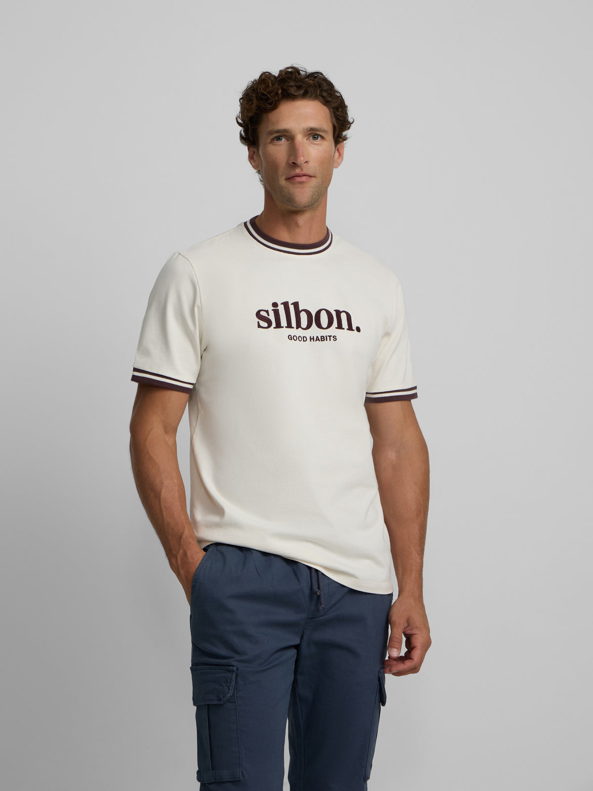 Camisola good habits creme bordô