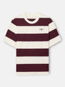 Camiseta special fit raya ancha burdeos