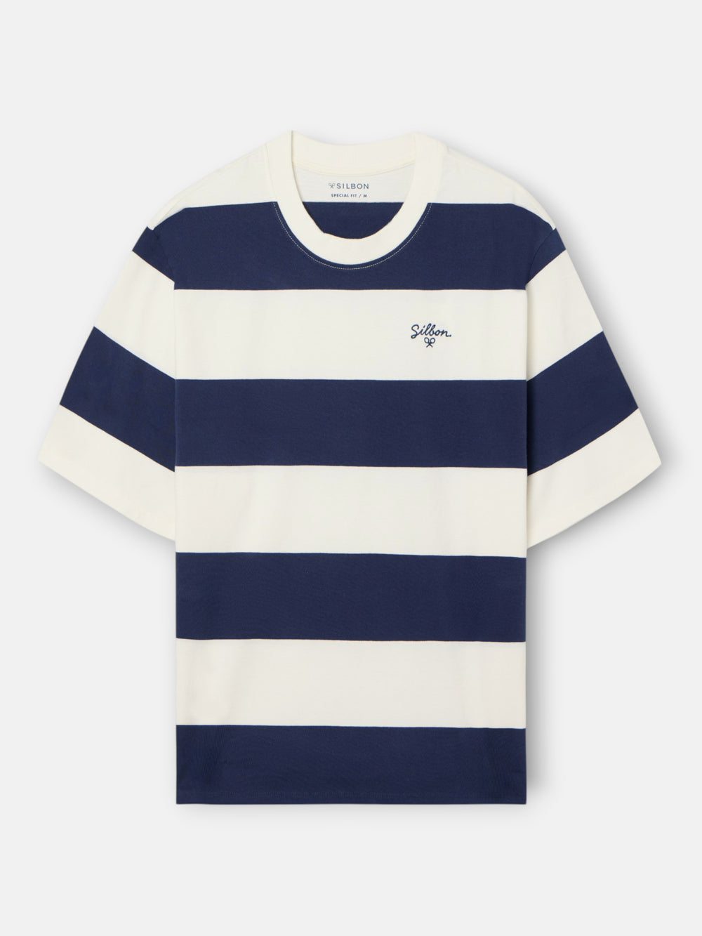 Camisola special fit risca larga azul-marinho