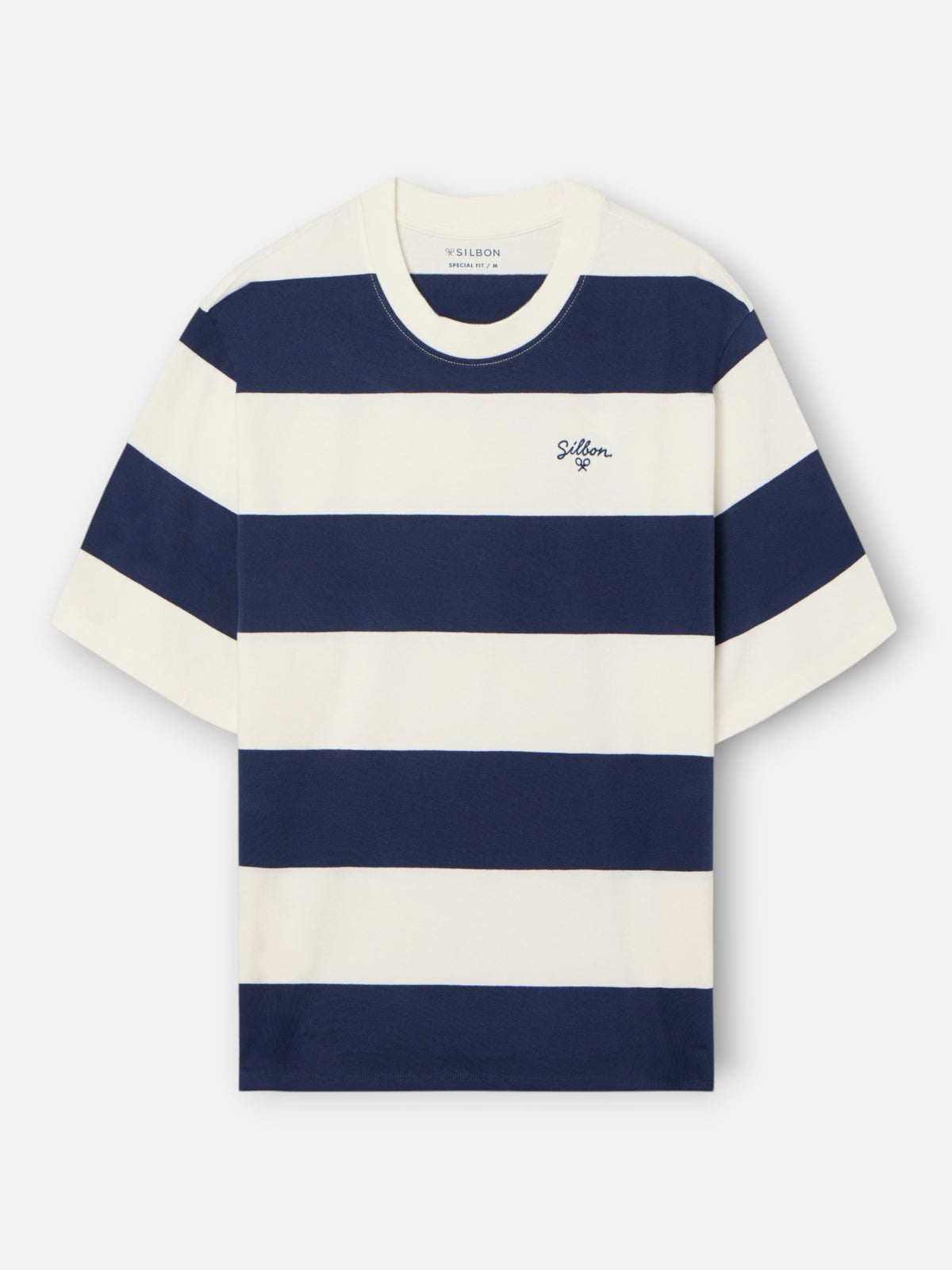 Camiseta special fit raya ancha marino