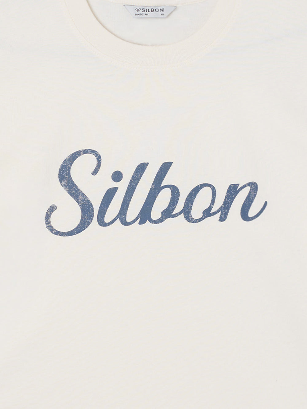 Camiseta Silbon vintage crema