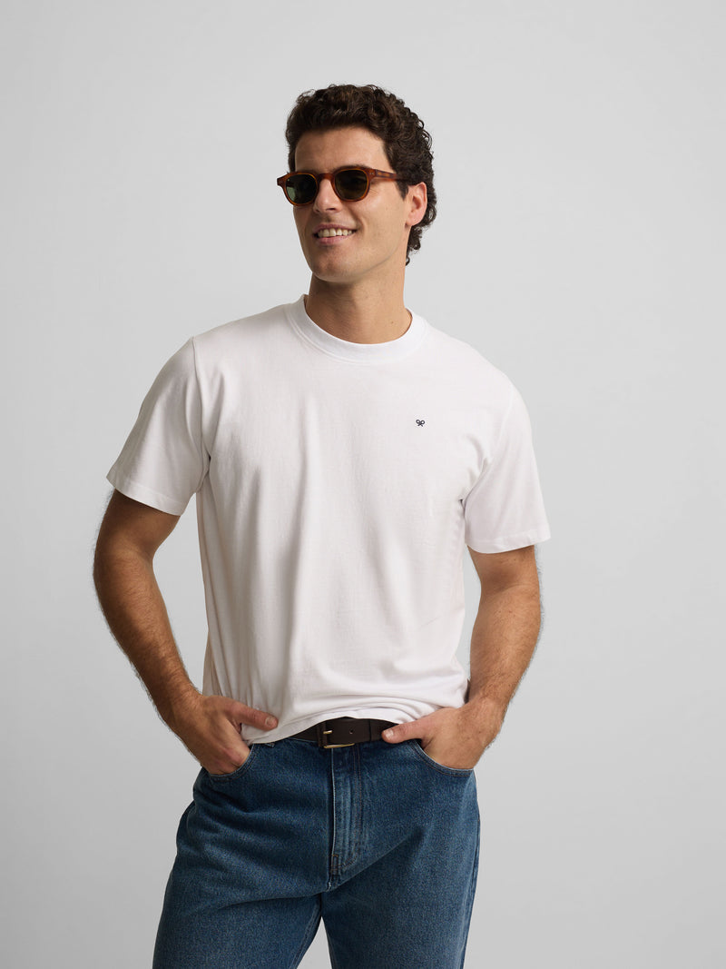 T-shirt Silbon happiest blanc