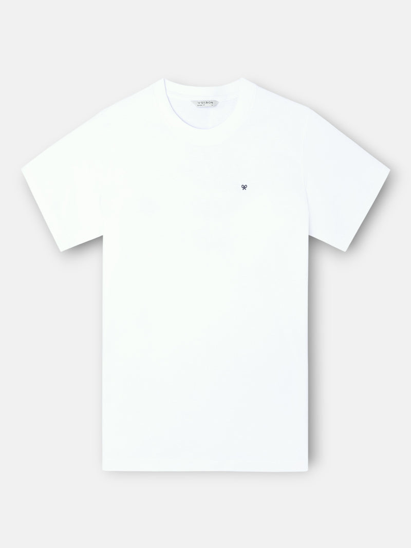 T-shirt Silbon happiest blanc