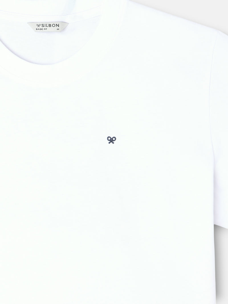 T-shirt Silbon happiest blanc