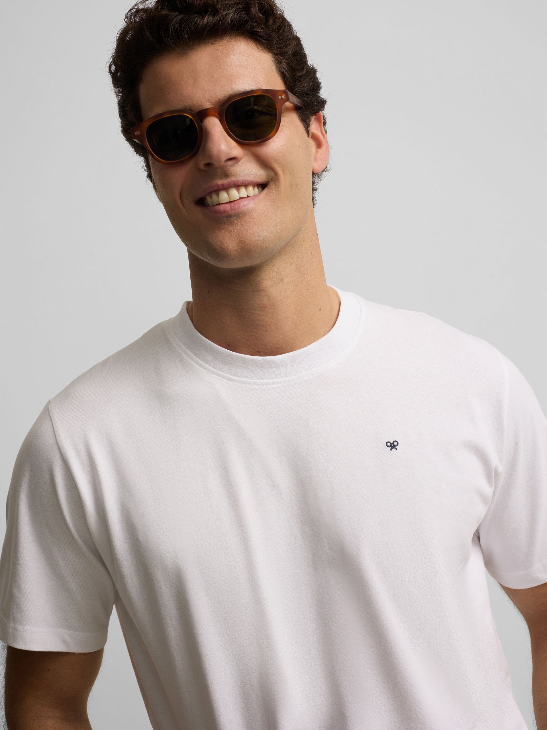 T-shirt blanc Silbon le plus heureux