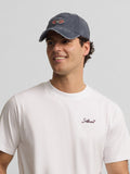 Navy blue ethnic racket cap