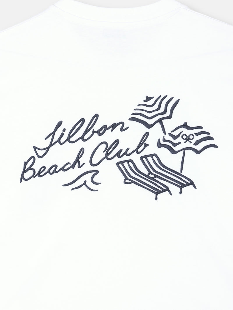 T-shirt Silbon beach club blanche