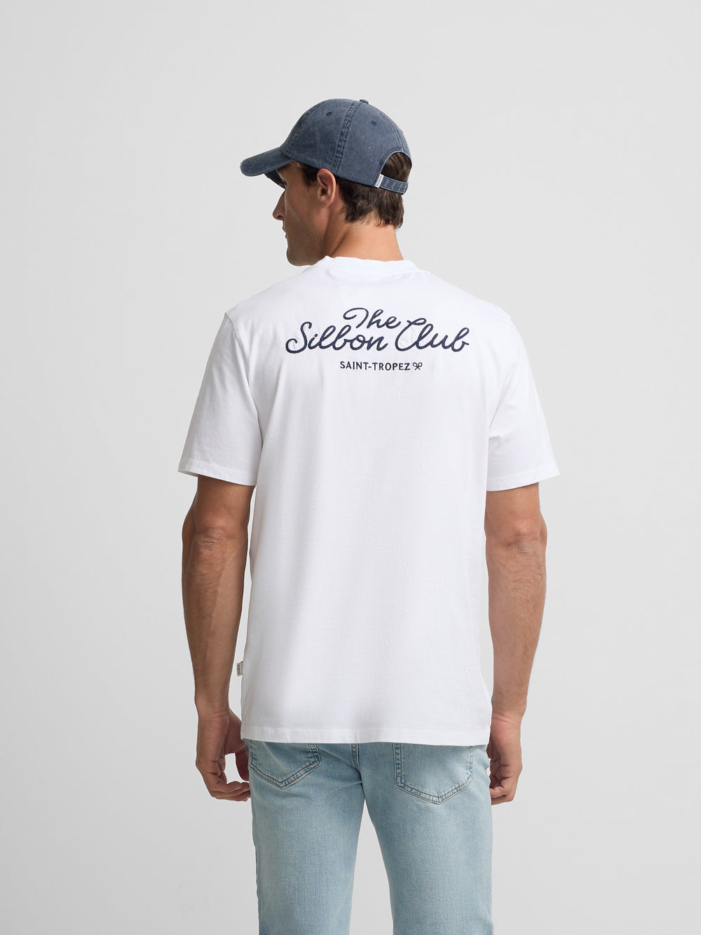 T-shirt Silbon club Saint-Tropez blanc
