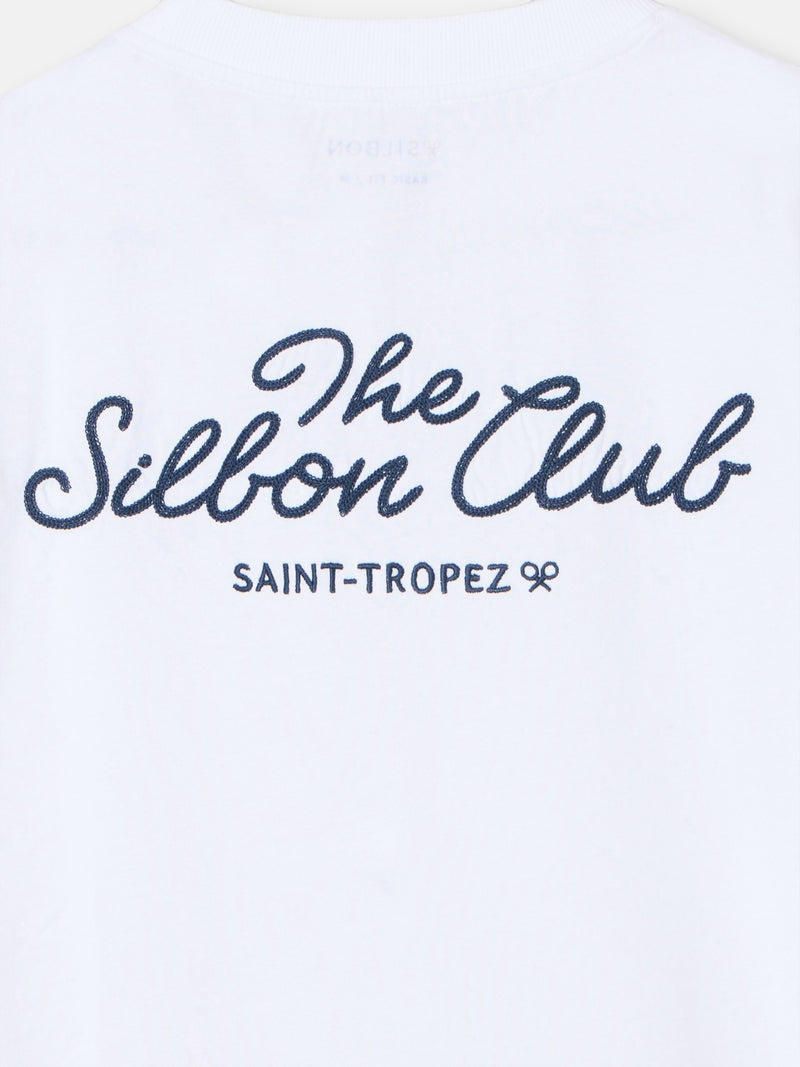 T-shirt Silbon club Saint Tropez blanc