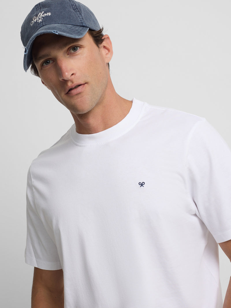 T-shirt Silbon club Saint Tropez blanc