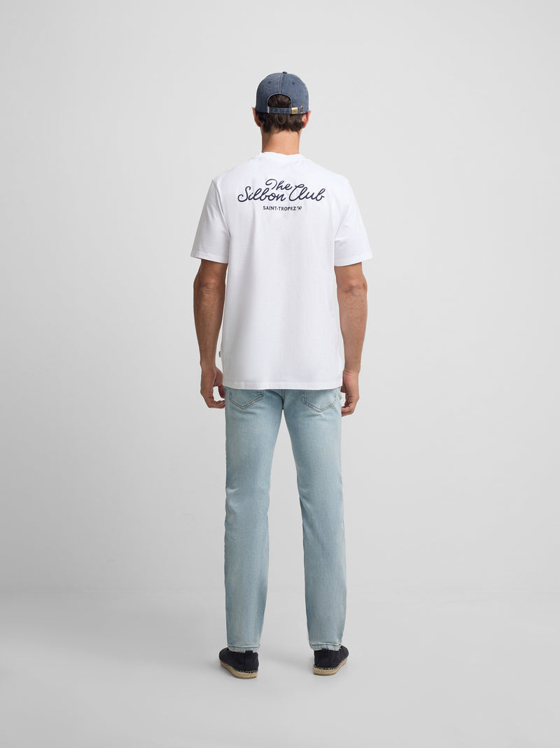 T-shirt Silbon club Saint Tropez blanc